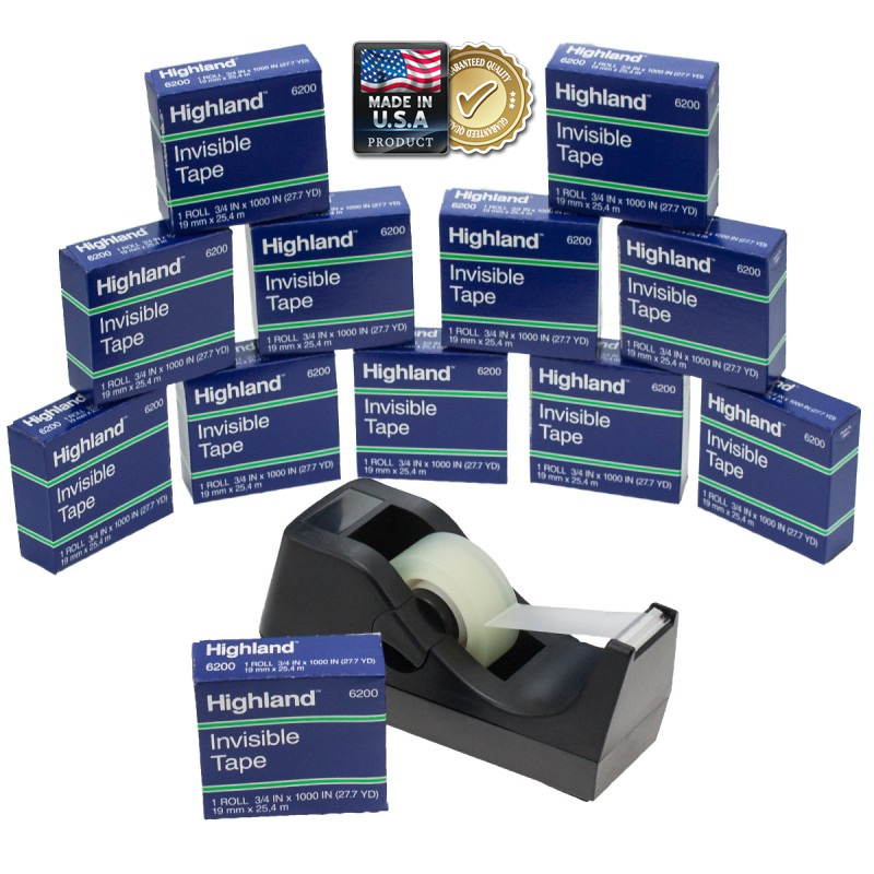 3M Highland Desktop Tape Dispenser and 12 Rolls Invisible Tape - $9.34 WITH COUPON