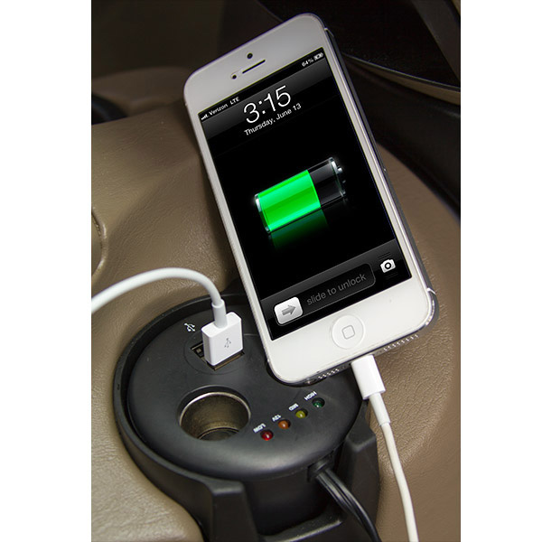 4-Port High Speed Cup Holder Auto Charge Station - $9.99 Ships Free