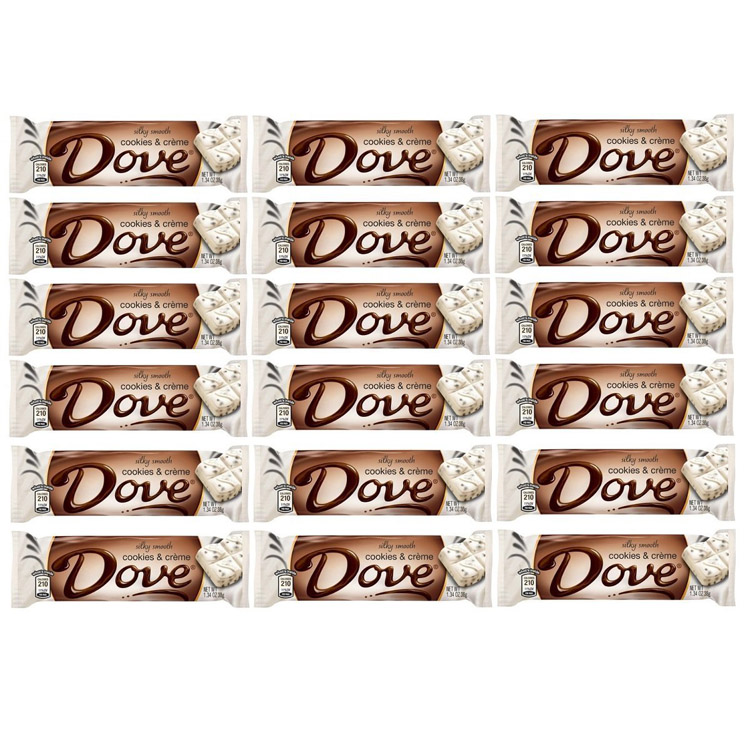 18 Bars of Dove Silky Smooth Cookies and Creme - as low as 37 cents per bar! SHIPS FREE