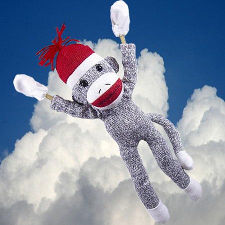 Screaming Flying Sock Monkey -...