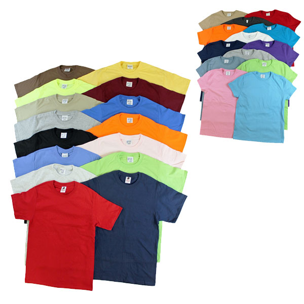 6 Pack of Assorted 100% Cotton T-Shirts - Order 2 or more sets for just $17.94 per set! Just $2.99 per shirt! SHIPS FREE!