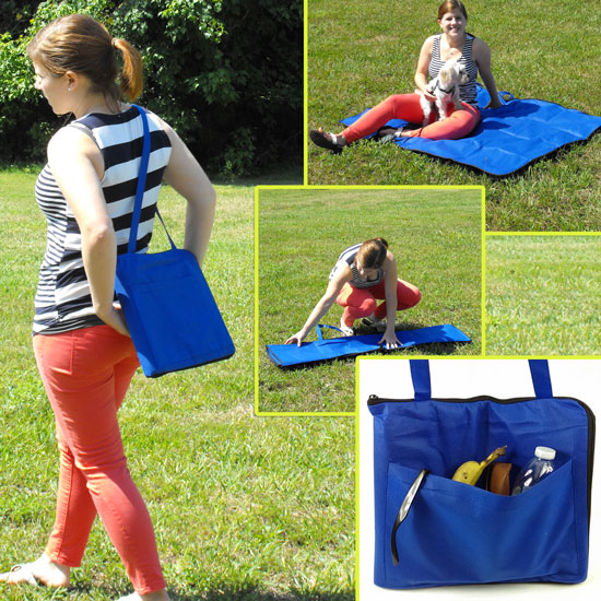 FREE Folding CarryAlong Zippered Blanket / Bag Perfect For Picnics, Parks, Beach and Summer