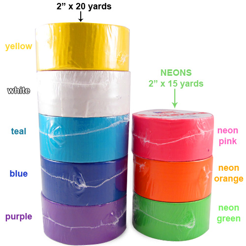 Colored Duct Tape 9 Colors To Choose From Including NEON