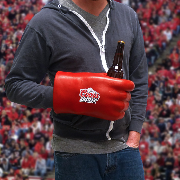 Coors Light Giant Foam Hand Drink Holder With Bendable Finger SHIPS