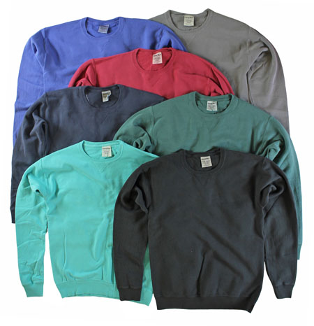 4 Pack of Hanes ComfortWash Garment Dyed Fleece Sweatshirts