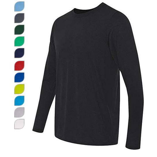 5 Pack of Moisture Wicking Long Sleeve T-Shirts in Assorted Colors - Just $5.89 per shirt