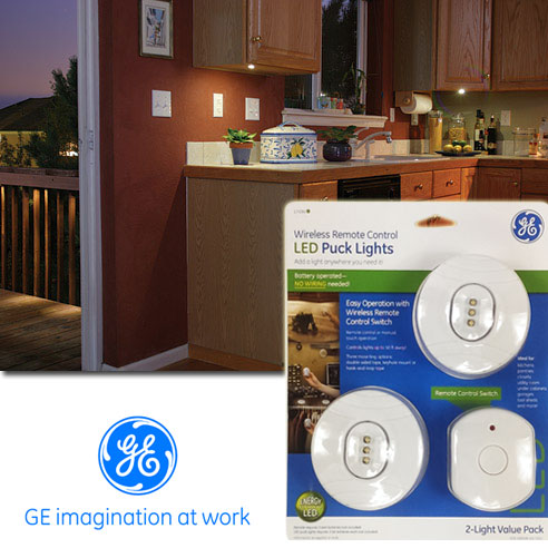 Ge Wireless Remote Control Led Puck Lights Under Cabinet Lighting Ge Wireless Remote Control Led Puck Lights Under Cabinet Lighting One Set For 15 Or Two Sets 25 Ships Free