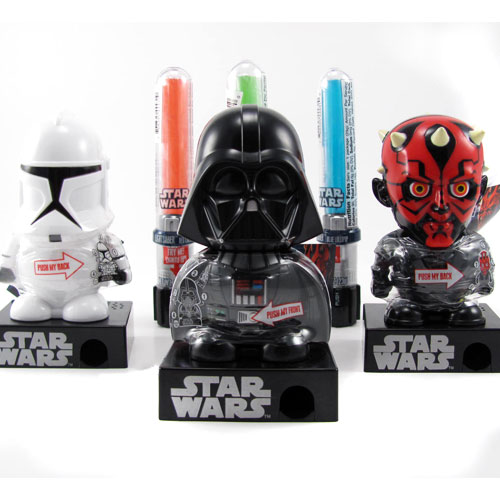 Star Wars Candy Set Talking Dispenser & Light Up Lightsaber Pop