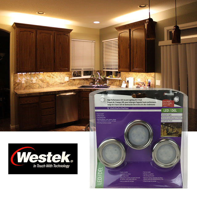 Set Of 3 Surface Mount Accent Under Cabinet Lighting Kit In Warm Set Of 3 Surface Mount Accent Under Cabinet Lighting Kit In Warm White By Westek Very High Quality Ships Free